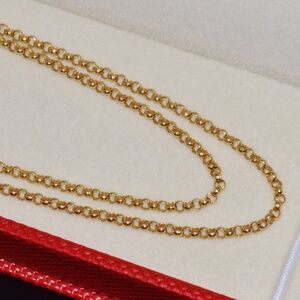 GORGEOUS BLAESTRA ITALY 750 18K SOLID GOLD ROLO CHAIN NECKLACE 24"